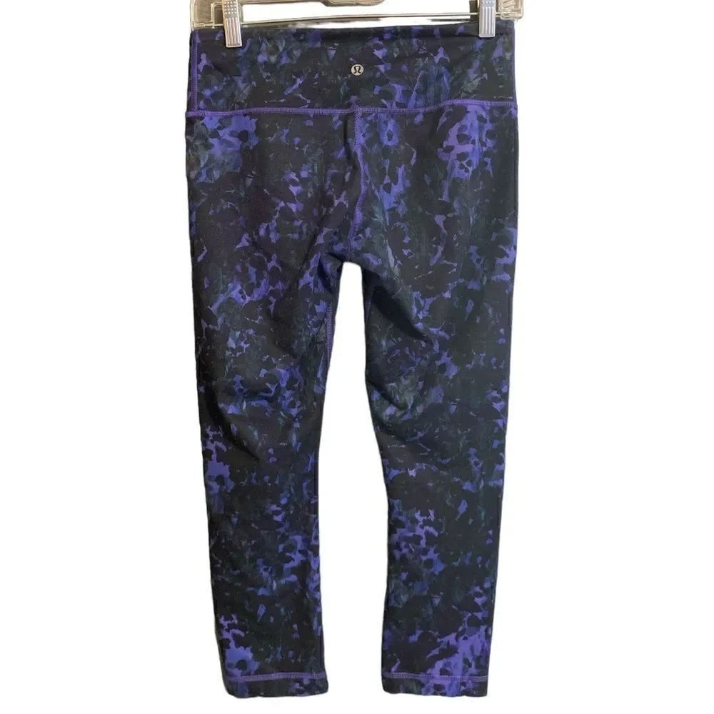 Lululemon Aligns in Purple, Dark Blue, Green and Black Size 6